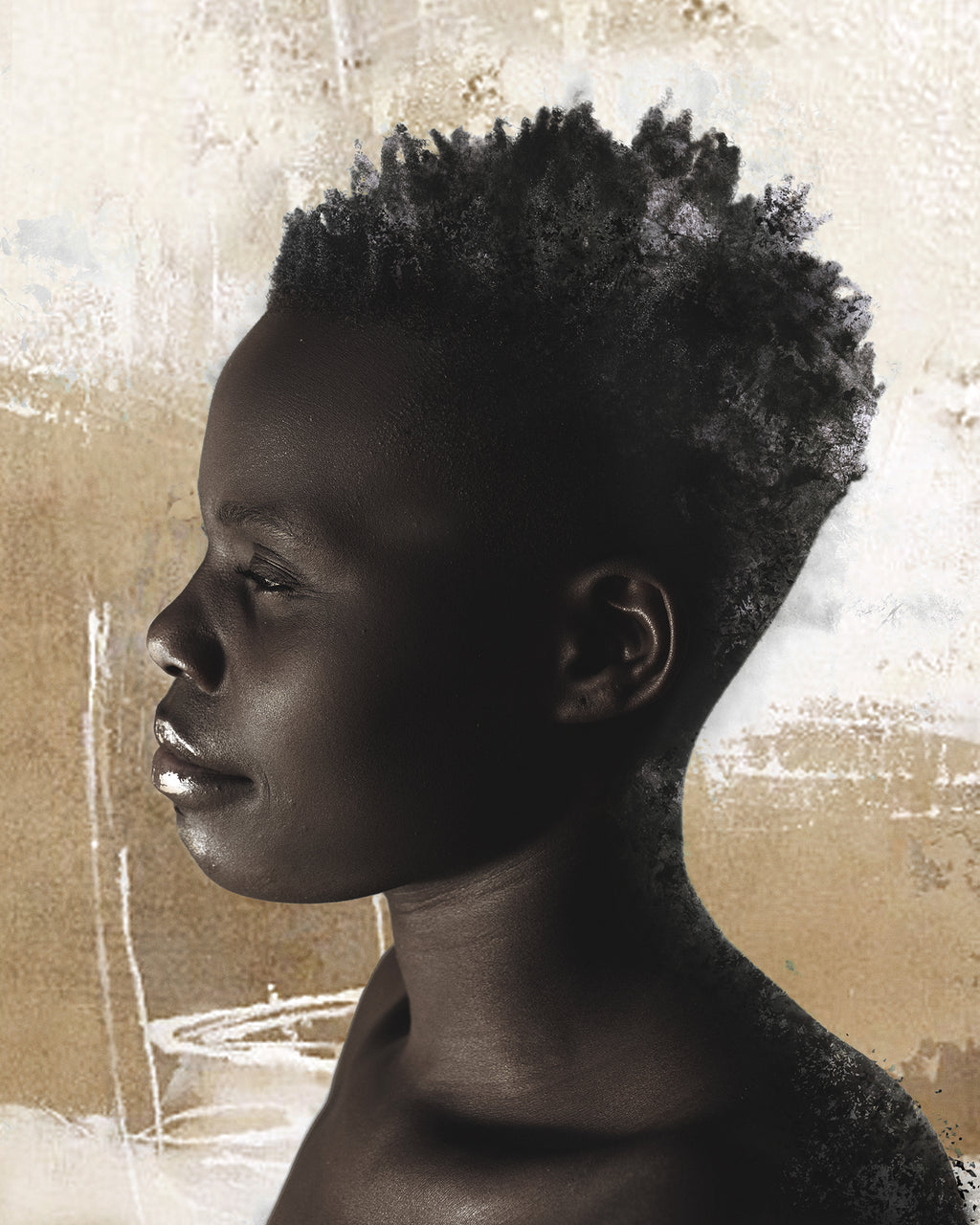 Artwork print of portrait of an african lady by Francoise V Fine Art Gallery in Cape Town, South Africa